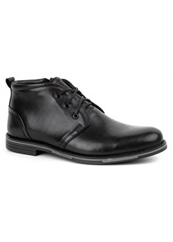 Buty męskie zimowe skórzane 135KAM czarne ze sklepu butyolivier w kategorii Półbuty męskie - zdjęcie 169953816