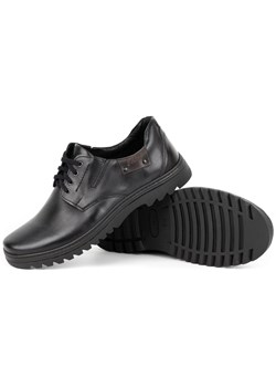Buty męskie skórzane casual 510J czarne ze sklepu butyolivier w kategorii Półbuty męskie - zdjęcie 169954705