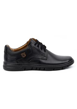Buty męskie skórzane tęgie casual  57KAM czarne ze sklepu butyolivier w kategorii Półbuty męskie - zdjęcie 169955108