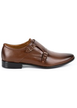 Skórzane buty wizytowe Monki 287LU brązowe ze sklepu butyolivier w kategorii Buty eleganckie męskie - zdjęcie 169955239