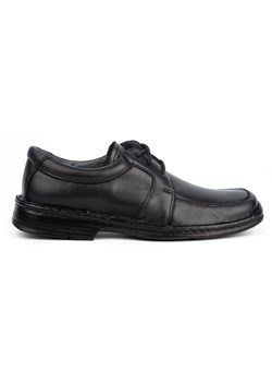 Buty męskie casual skórzane 0078W czarne ze sklepu butyolivier w kategorii Półbuty męskie - zdjęcie 169956655
