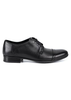Buty męskie wizytowe skórzane A34 KB czarne ze sklepu butyolivier w kategorii Buty eleganckie męskie - zdjęcie 169957265