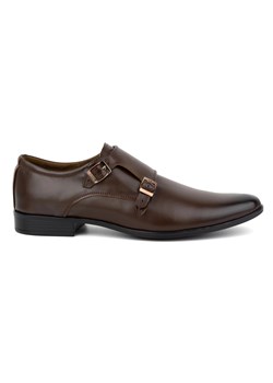 Skórzane buty wizytowe Monki 287LU ciemny brąz ze sklepu butyolivier w kategorii Buty eleganckie męskie - zdjęcie 169957345