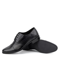 Buty męskie skórzane wizytowe eleganckie sznurowane 290LU czarne ze sklepu butyolivier w kategorii Buty eleganckie męskie - zdjęcie 169958815