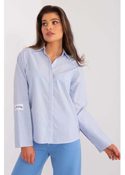 Jasnoniebiesko-biała casualowa koszula damska w paski ze sklepu 5.10.15 w kategorii Koszule damskie - zdjęcie 169960378