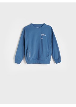 Reserved - Bluza z nadrukiem - niebieski ze sklepu Reserved w kategorii Bluzy chłopięce - zdjęcie 169965756