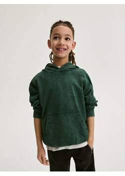 Reserved - Bluza oversize z efektem sprania - ciemny turkus ze sklepu Reserved w kategorii Bluzy dziewczęce - zdjęcie 169966167