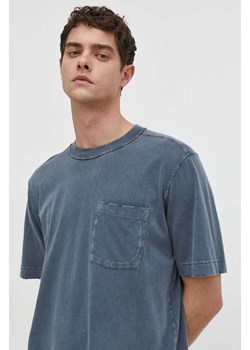Abercrombie &amp; Fitch t-shirt bawełniany męski kolor granatowy gładki ze sklepu ANSWEAR.com w kategorii T-shirty męskie - zdjęcie 169967508