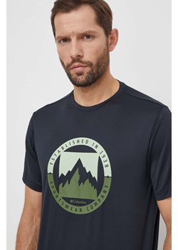 Columbia t-shirt Ice Lake męski kolor czarny z nadrukiem 2071731 ze sklepu ANSWEAR.com w kategorii T-shirty męskie - zdjęcie 169967599