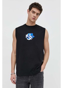 Karl Lagerfeld Jeans t-shirt bawełniany męski kolor czarny ze sklepu ANSWEAR.com w kategorii T-shirty męskie - zdjęcie 169967679
