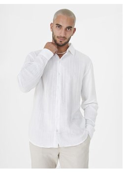 Brave Soul Koszula MSH-659PAXTON Biały Straight Fit ze sklepu MODIVO w kategorii Koszule męskie - zdjęcie 169974067