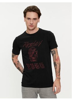 Replay T-Shirt M6761.000.23608P Czarny Regular Fit ze sklepu MODIVO w kategorii T-shirty męskie - zdjęcie 169974309