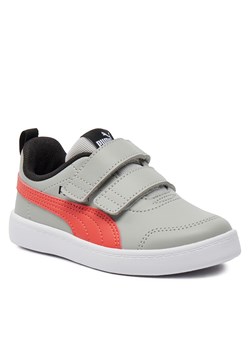 Sneakersy Puma Courtflex V2 V Ps 371543-32 Cool Light Gray/Active Red ze sklepu eobuwie.pl w kategorii Trampki dziecięce - zdjęcie 169974775