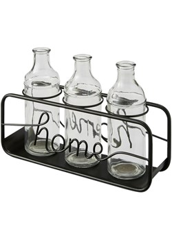 Komplet wazonów w metalowym stojaku ze sklepu bonprix w kategorii Bidony i butelki - zdjęcie 169988355