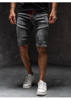 Czarne krótkie spodenki jeansowe męskie Denley TF175A1 ze sklepu Denley w kategorii Spodenki męskie - zdjęcie 169990047