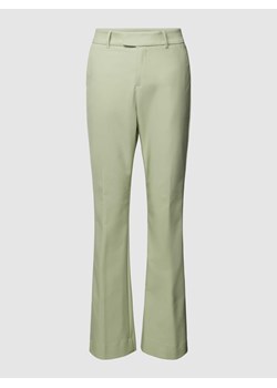 Spodnie materiałowe z poszerzaną nogawką w jednolitym kolorze model ‘ELLEN NIGHT’ ze sklepu Peek&Cloppenburg  w kategorii Spodnie damskie - zdjęcie 169991156
