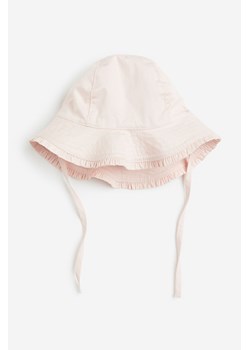 H & M - Bawełniana czapka przeciwsłoneczna - Różowy ze sklepu H&M w kategorii Czapki dziecięce - zdjęcie 169992297