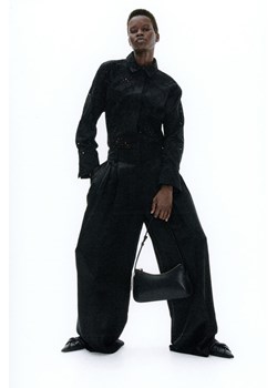 H & M - Koszula z haftem angielskim - Czarny ze sklepu H&M w kategorii Koszule damskie - zdjęcie 169992307