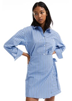 H & M - Szmizjerka z kopertowym dołem - Niebieski ze sklepu H&M w kategorii Sukienki - zdjęcie 169992316
