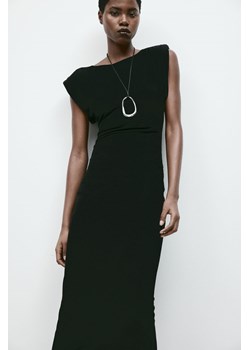 H & M - Sukienka z watowanymi ramionami - Czarny ze sklepu H&M w kategorii Sukienki - zdjęcie 169992349