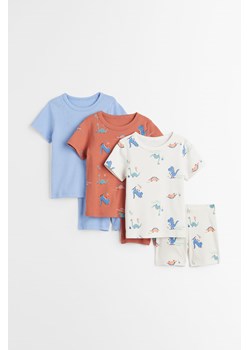 H & M - Bawełniana piżama 3-pak - Niebieski ze sklepu H&M w kategorii Piżamy dziecięce - zdjęcie 169992586