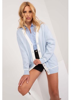 Jasnoniebieski damski sweter rozpinany o kroju oversize ze sklepu 5.10.15 w kategorii Swetry damskie - zdjęcie 169994276