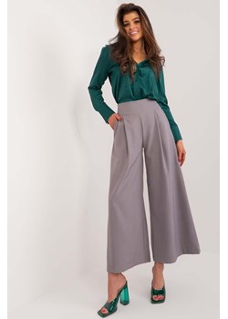 Szare garniturowe spodnie damskie typu culotte ze sklepu 5.10.15 w kategorii Spodnie damskie - zdjęcie 169994487