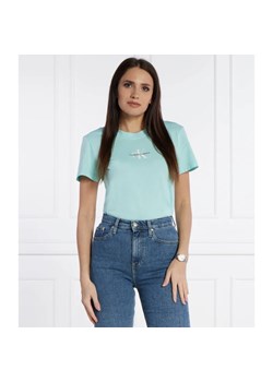 CALVIN KLEIN JEANS T-shirt | Slim Fit ze sklepu Gomez Fashion Store w kategorii Bluzki damskie - zdjęcie 169994669