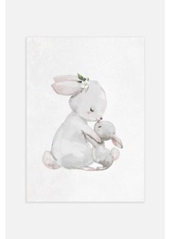 H & M - Bunny Love Plakat - Szary ze sklepu H&M w kategorii Dekoracje ścienne - zdjęcie 169997185