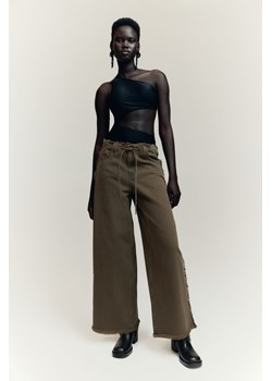 H & M - Baggy Regular Jeans - Beżowy ze sklepu H&M w kategorii Jeansy damskie - zdjęcie 169997236