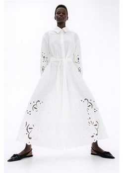 H & M - Szmizjerka z haftem angielskim - Biały ze sklepu H&M w kategorii Sukienki - zdjęcie 169997258
