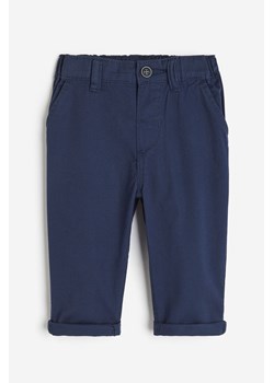 H & M - Bawełniane spodnie chinos - Niebieski ze sklepu H&M w kategorii Spodnie i półśpiochy - zdjęcie 169997349