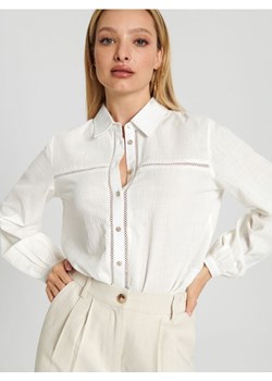 Sinsay - Koszula bawełniana - kremowy ze sklepu Sinsay w kategorii Koszule damskie - zdjęcie 169999119