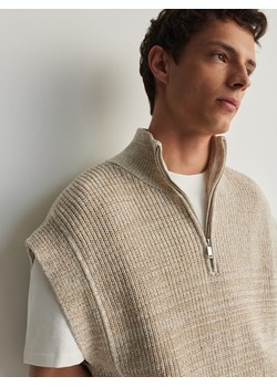 Reserved - Dzianinowa kamizelka - złamana biel ze sklepu Reserved w kategorii Swetry męskie - zdjęcie 170002388