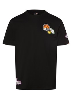 ellesse Koszulka męska - Boretto Mężczyźni Bawełna czarny jednolity ze sklepu vangraaf w kategorii T-shirty męskie - zdjęcie 170004159