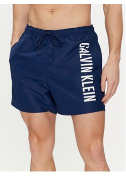 Calvin Klein Swimwear Szorty kąpielowe KM0KM01004 Granatowy Regular Fit ze sklepu MODIVO w kategorii Kąpielówki - zdjęcie 170009387