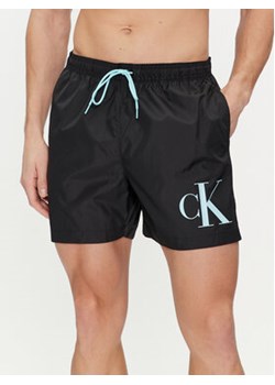 Calvin Klein Swimwear Szorty kąpielowe KM0KM01003 Czarny Regular Fit ze sklepu MODIVO w kategorii Kąpielówki - zdjęcie 170009575