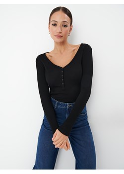 Mohito - Bawełniana czarna bluzka - czarny ze sklepu Mohito w kategorii Bluzki damskie - zdjęcie 170009598