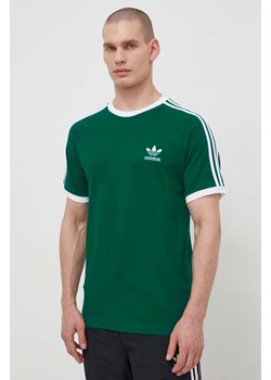 adidas Originals t-shirt bawełniany 3-Stripes Tee męski kolor zielony z aplikacją IM9387 ze sklepu ANSWEAR.com w kategorii T-shirty męskie - zdjęcie 170010117