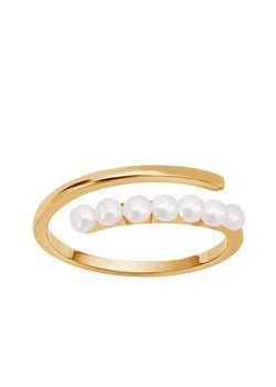 Pierścionek srebrny pozłacany z perłami - Pearls ze sklepu YES.pl w kategorii Pierścionki - zdjęcie 170023485