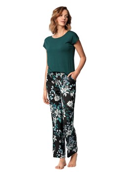Piżama damska z wiskozy i satyny Xena Nipplex zielona ze sklepu piubiu_pl w kategorii Piżamy damskie - zdjęcie 170030198