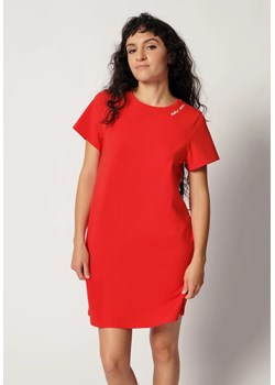 Koszula nocna bawełniana Skiny czerwona 081322 ze sklepu piubiu_pl w kategorii Koszule nocne - zdjęcie 170030436