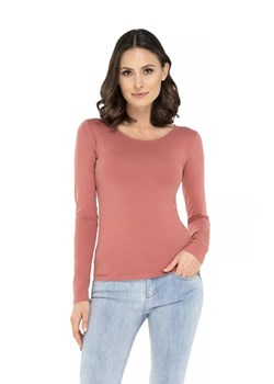 Koszulka damska z długim rękawem Manati Babell różowa ze sklepu piubiu_pl w kategorii Bluzki damskie - zdjęcie 170032157