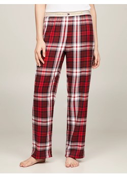 Spodnie flanelowe damskie Tommy Hilfiger czerwone UW0UW03960 ze sklepu piubiu_pl w kategorii Piżamy damskie - zdjęcie 170035318