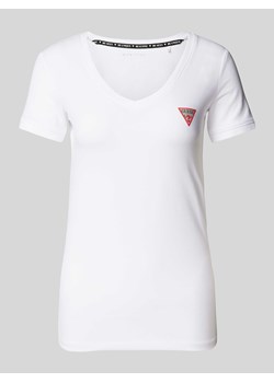 T-shirt z detalem z logo ze sklepu Peek&Cloppenburg  w kategorii Bluzki damskie - zdjęcie 170038626
