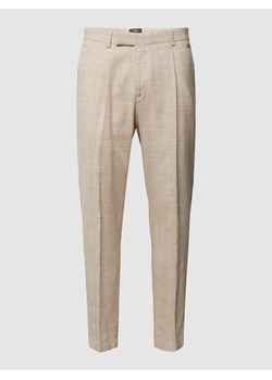 Spodnie materiałowe o kroju slim fit ze wzorem w kratę ze sklepu Peek&Cloppenburg  w kategorii Spodnie męskie - zdjęcie 170038895