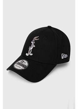 New Era czapka z daszkiem bawełniana kolor czarny z aplikacją BUGS BUNNY ze sklepu PRM w kategorii Czapki z daszkiem damskie - zdjęcie 170039395