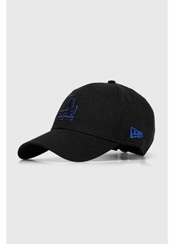 New Era czapka z daszkiem bawełniana kolor czarny z aplikacją LOS ANGELES DODGERS ze sklepu PRM w kategorii Czapki z daszkiem damskie - zdjęcie 170039415