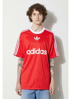 adidas Originals t-shirt Adicolor Poly Tee męski kolor czerwony z nadrukiem IM9458 ze sklepu PRM w kategorii T-shirty męskie - zdjęcie 170039529