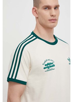adidas Originals t-shirt bawełniany męski kolor beżowy z nadrukiem IU0217 ze sklepu PRM w kategorii T-shirty męskie - zdjęcie 170039535